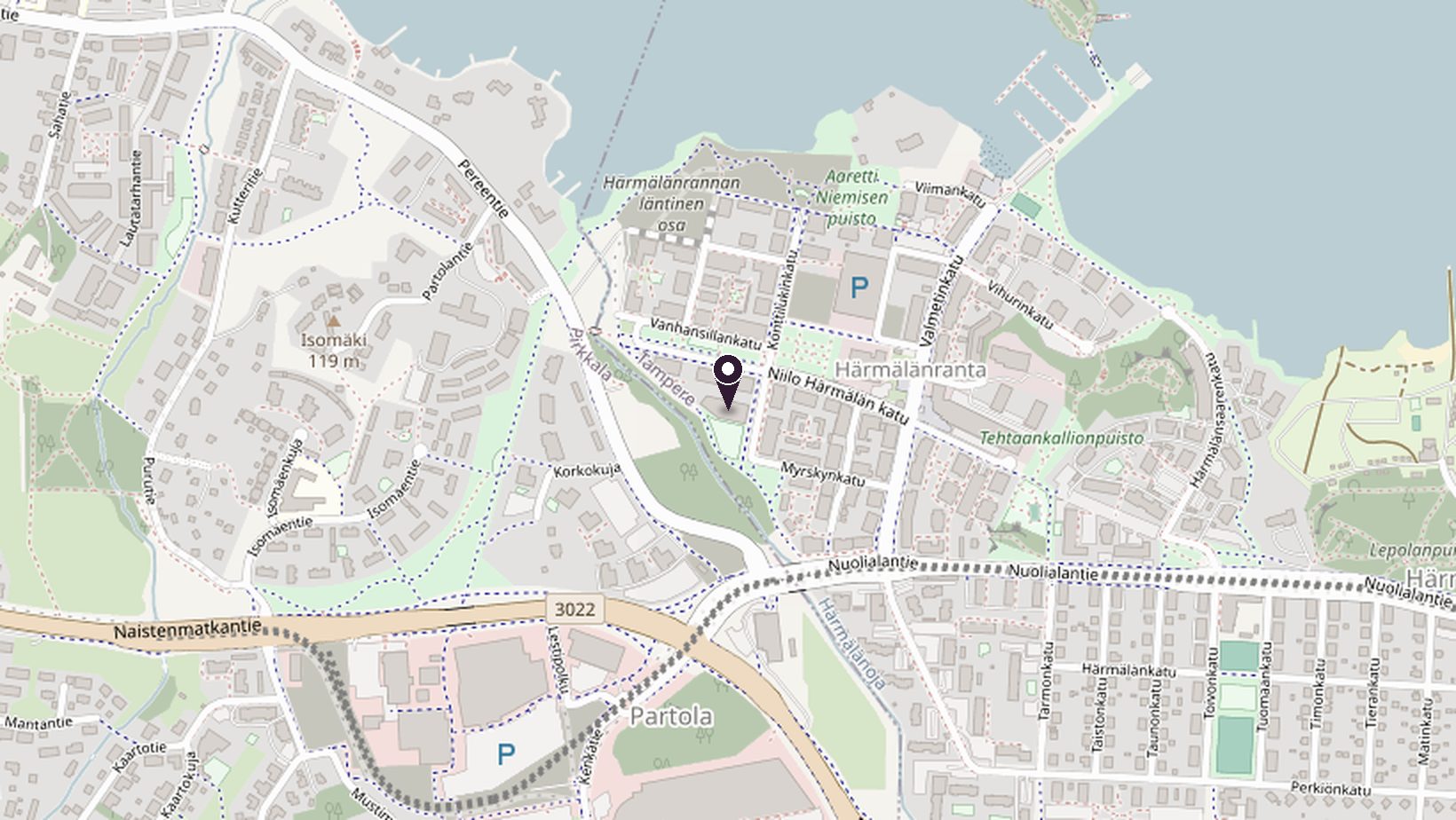 Kartta: Härmälänranta, Tampere