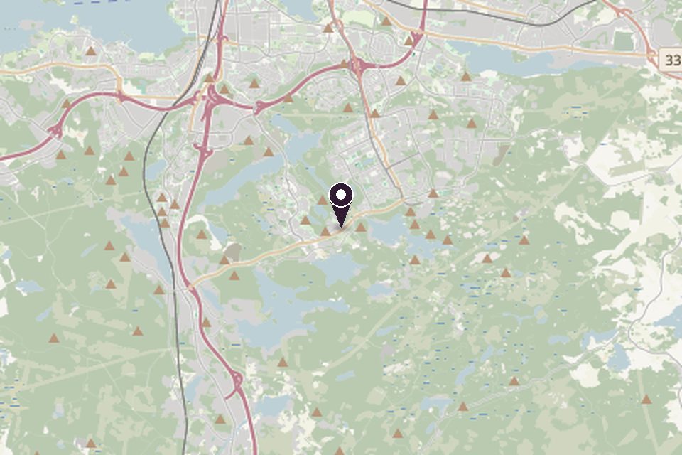 Kartta: Vuores, Tampere