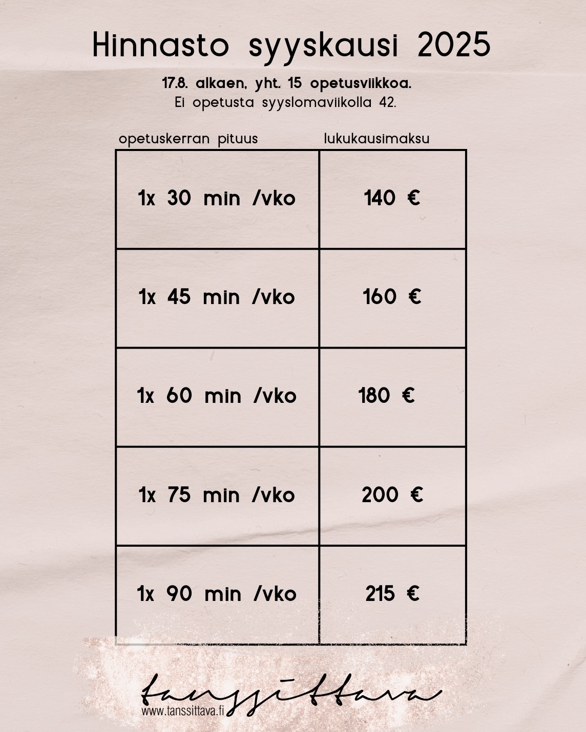 hinnasto syksy25